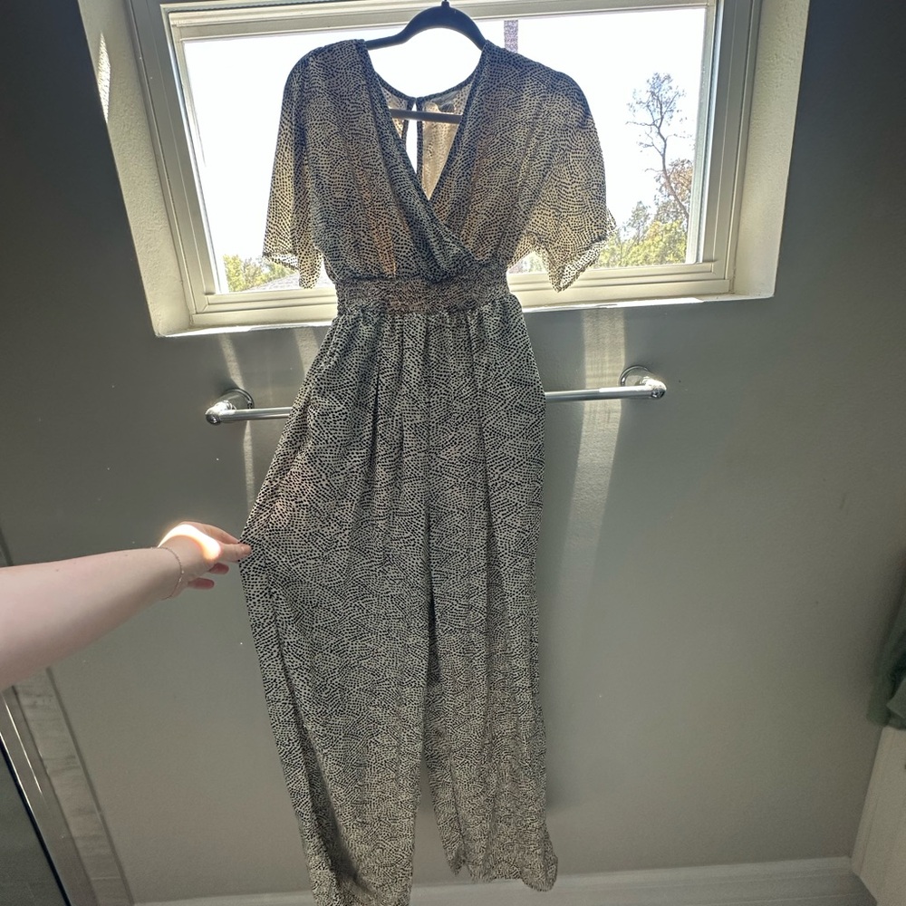 Chic Black and Cream Jumpsuit